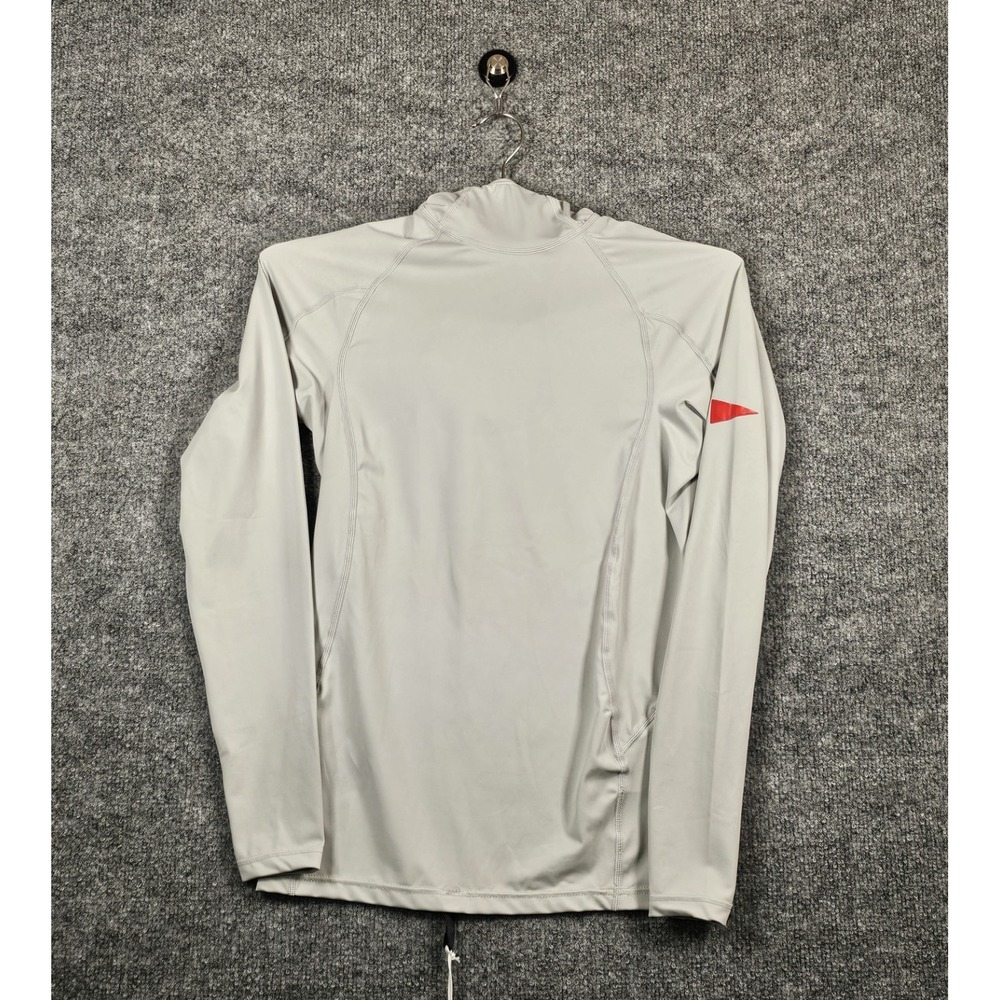 Florence Marine X Long Sleeve Hooded Rashguard Size Large Silver